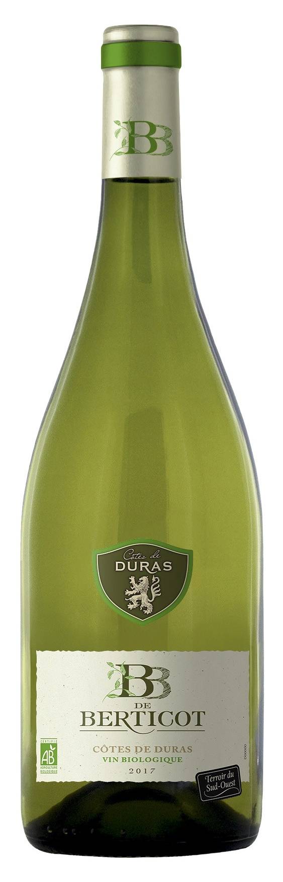BB de Berticot - Côtes de duras vin blanc sauvignon bio aop, 2017 (750ml)