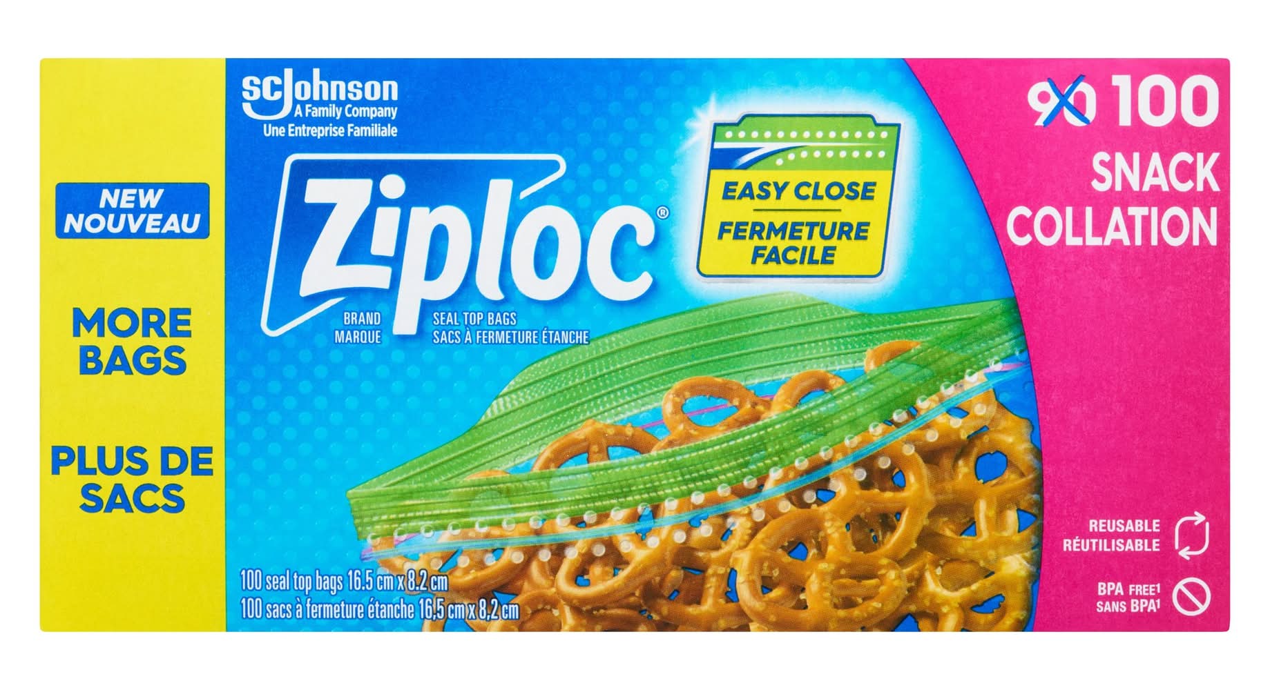 Ziploc Grip'n Seal Snack Bags