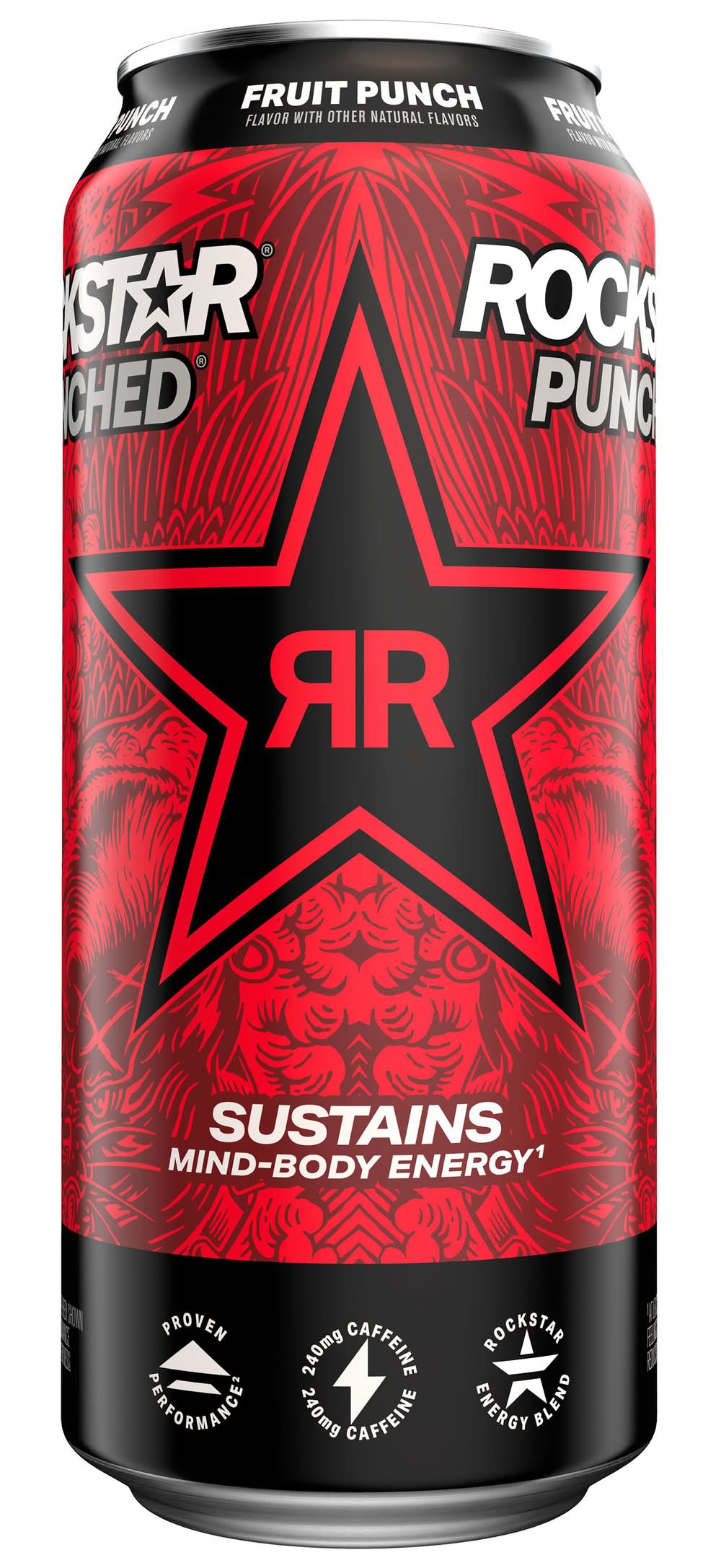 Rockstar Punched Energy Drink, Fruit Punch (16 fl oz)
