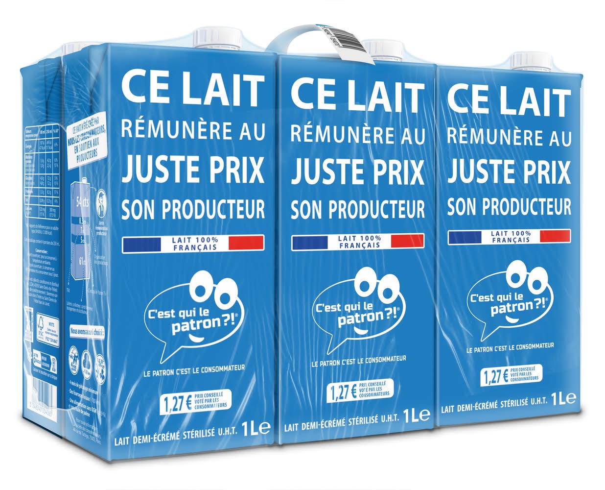 C'est qui le Patron ?! - Lait demi écrémé (6 pièces, 1 l) (6 x 1L)
