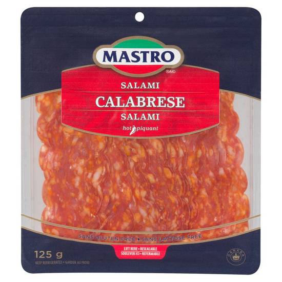 Mastro salami calabrese piquant tranché (125 g) - calabrese hot salami (125 g)
