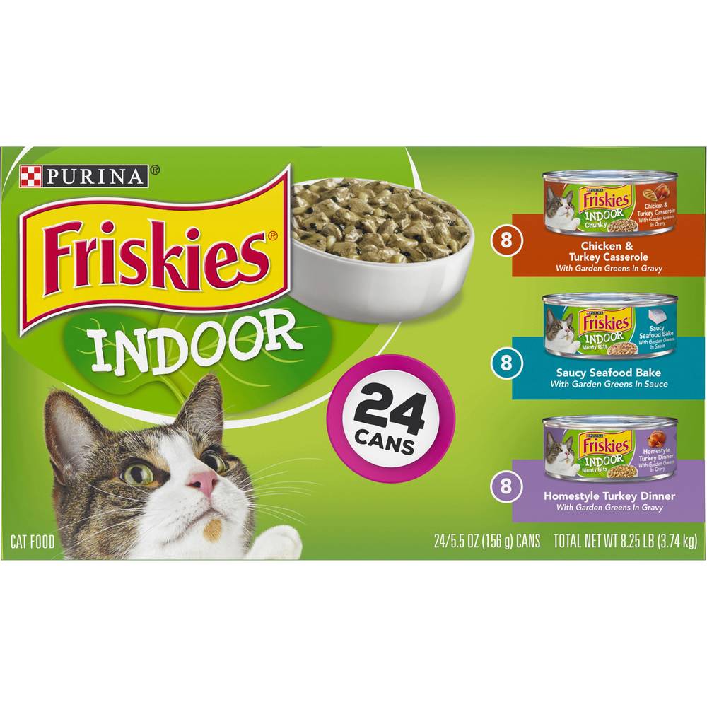 Friskies Indoor Wet Cat Food Variety pack (8.25 lbs)