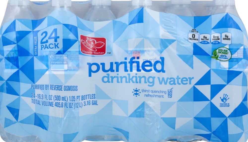 Harris Teeter Purified Drinking Water (24 x 16.9 fl oz)