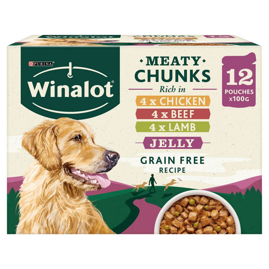 Winalot Adult Dog Food Pouch Mixed in Jelly 12 x 100g