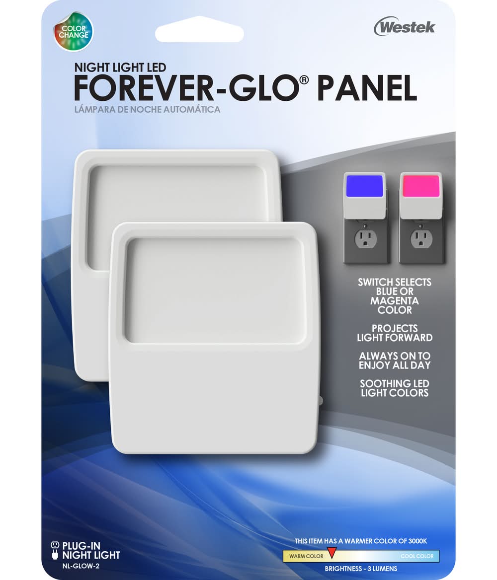 Westek Forever-Glo Automatic Plug-In Led Panel Night Light