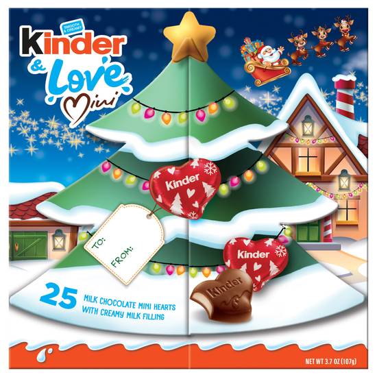Kinder & Love Mini Hearts Smooth & Creamy Milk Chocolate With Creamy Milk Filling