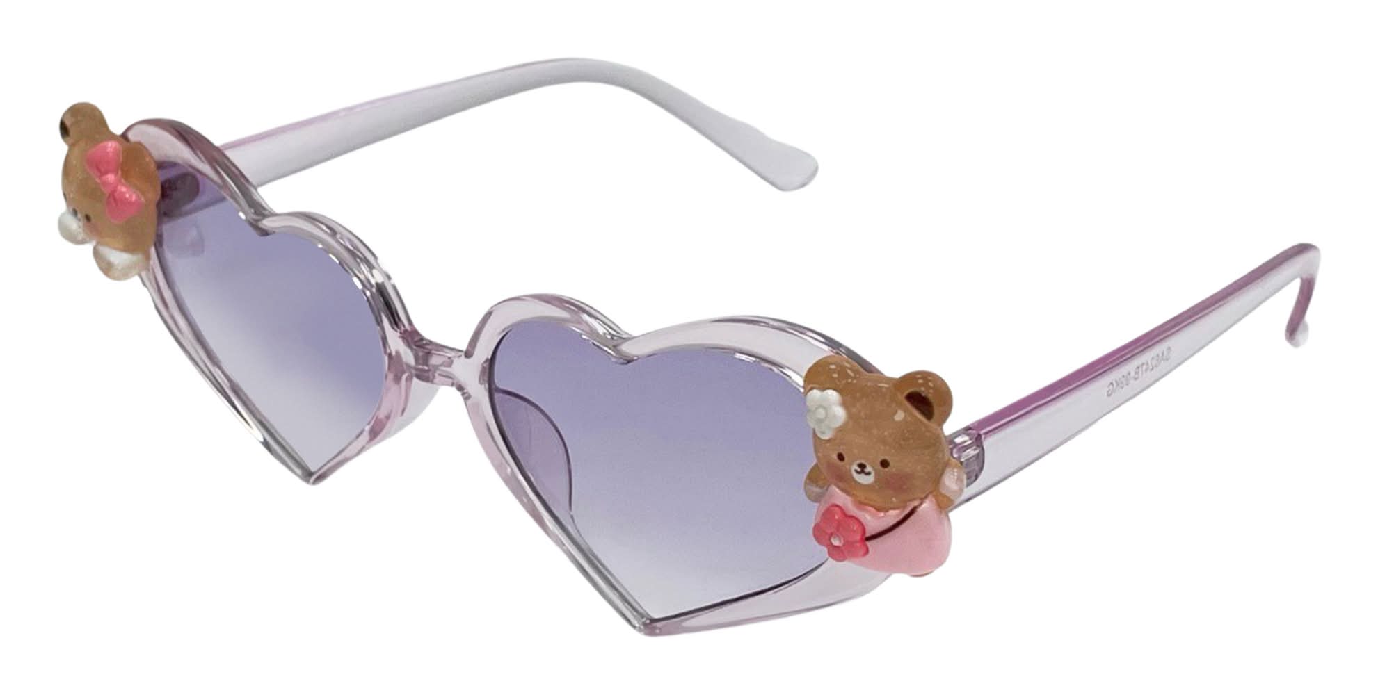 Women's Teddy Heart Sunglasses Purple