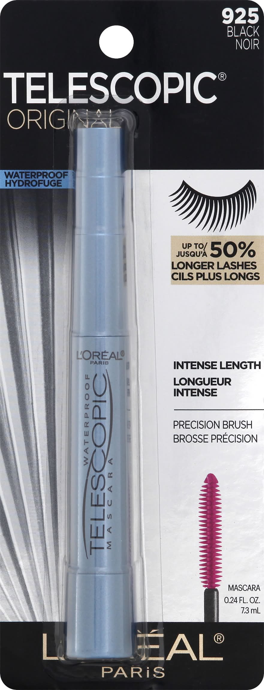 L'Oréal Original Waterproof Mascara, 925 Black (0.24 fl oz)