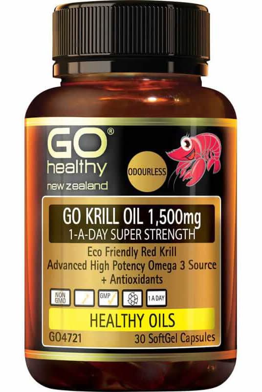 GO Healthy GO Krill Oil 1500mg Capsules 30s