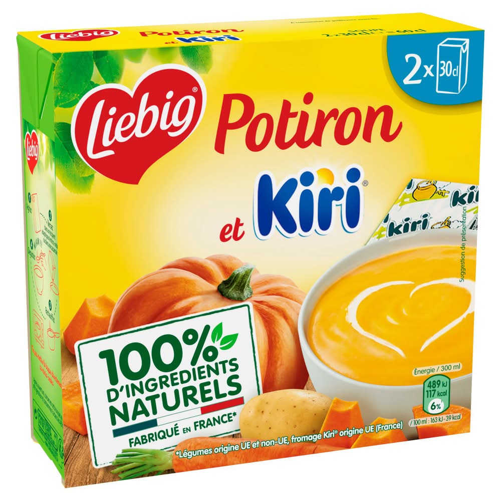 Liebig - Soupe de légumes, potiron & kiri (2 x 300ml)