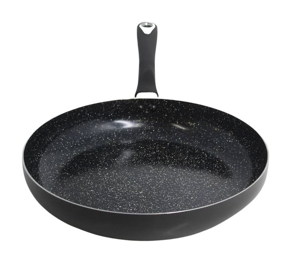 Imusa Bistro Ceramic Fry Pan Speckled With Bakelite Handle, Black