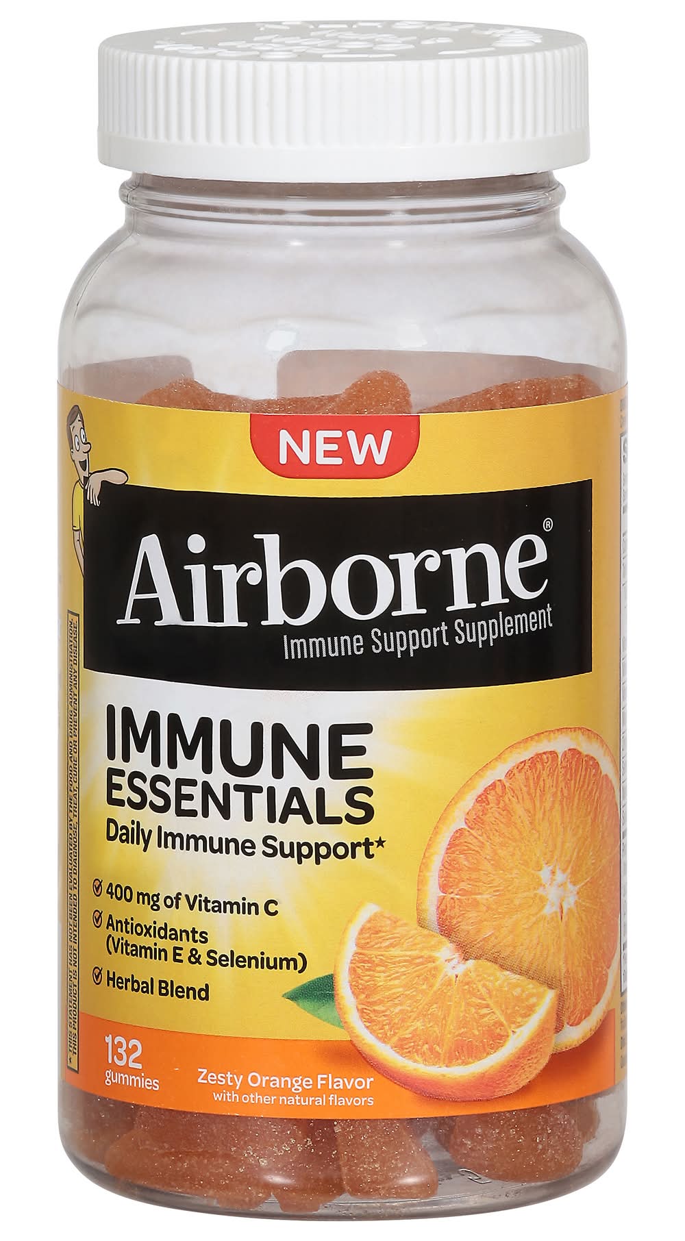Airborne Immune Essentials Gummies, Zesty Orange (132 ct)
