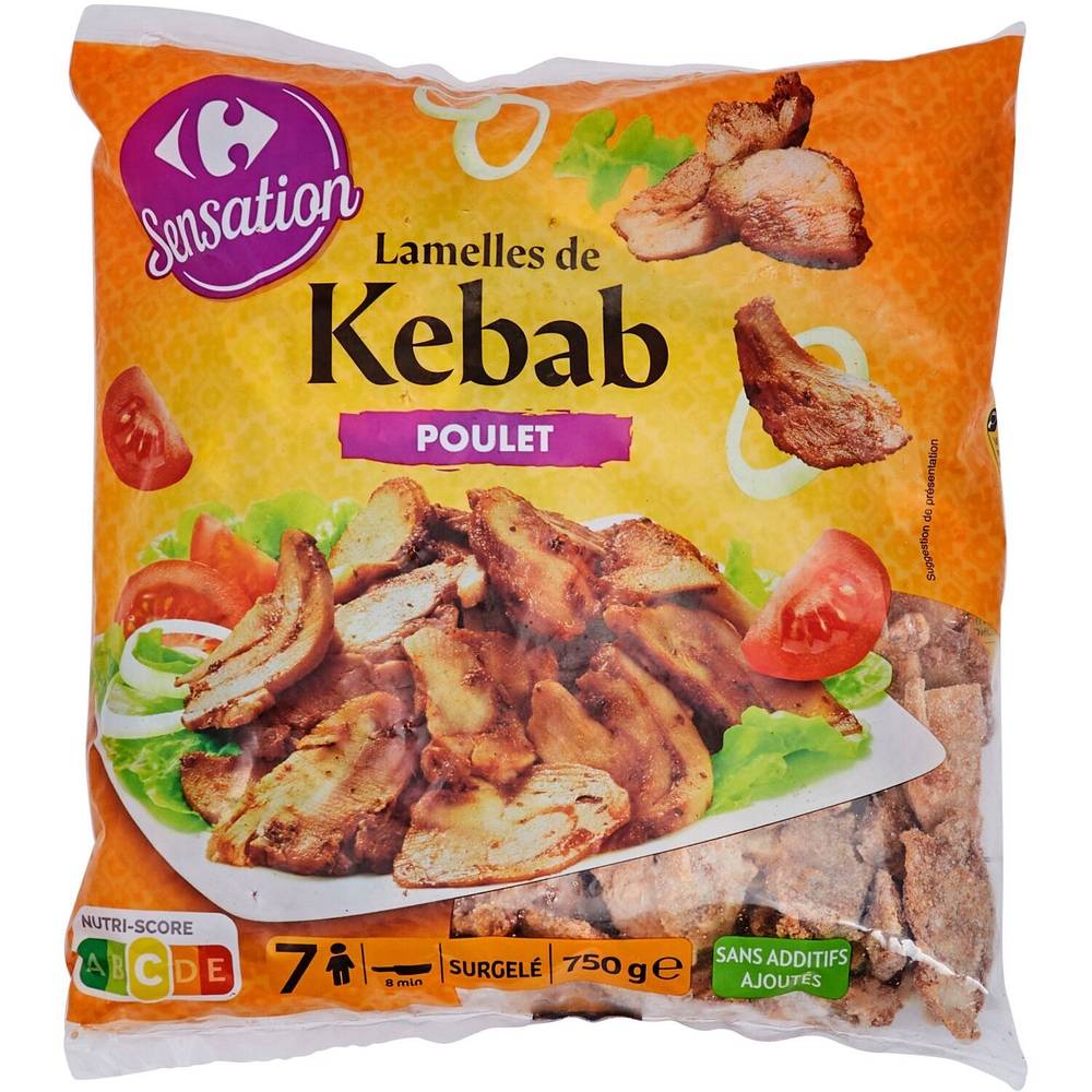 Carrefour Sensation - Lamelle de kebab poulet (750g)