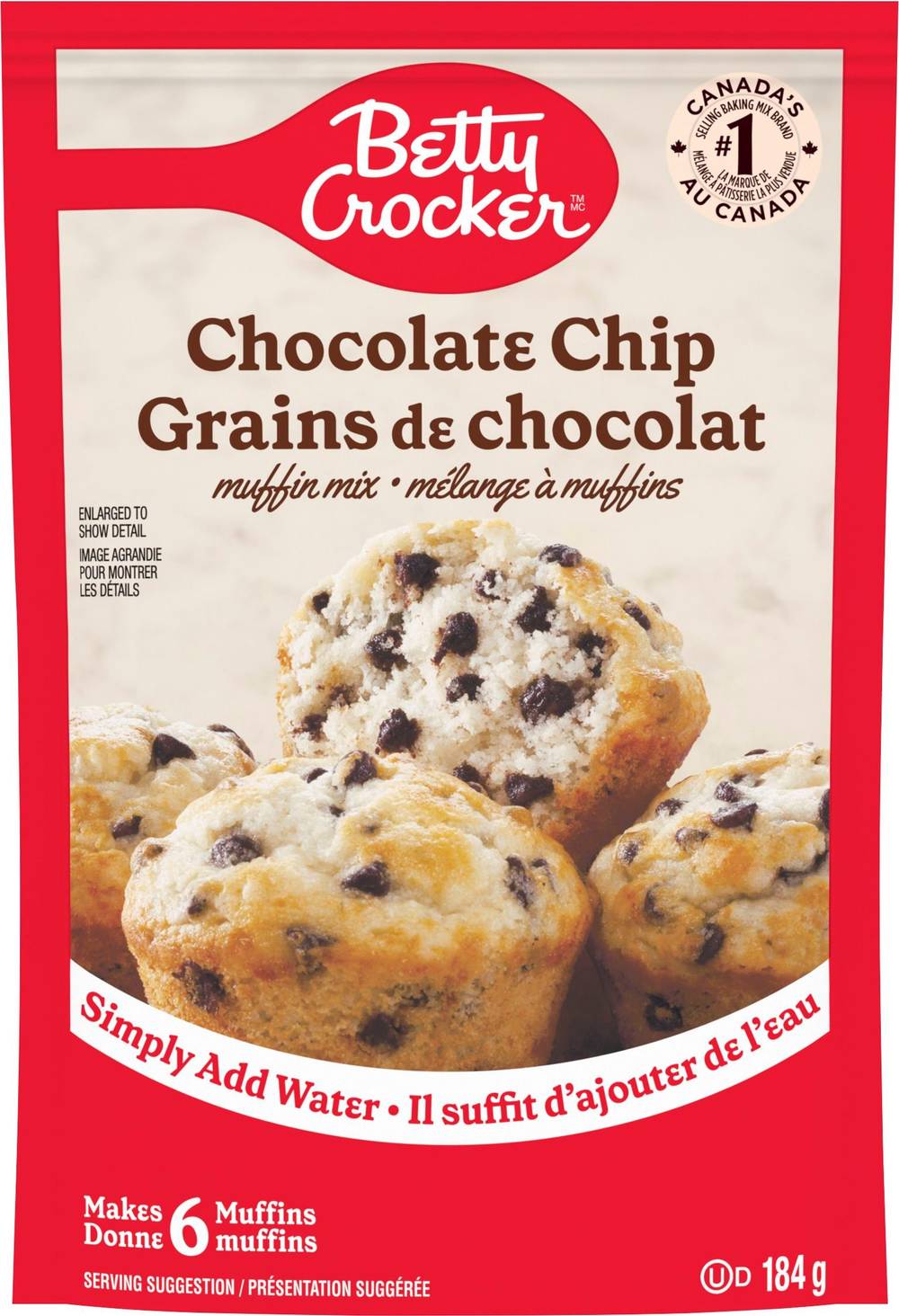 Betty crocker mélange à muffins brisures de chocolat (184 g) - chocolate chip muffin mix (184 g)