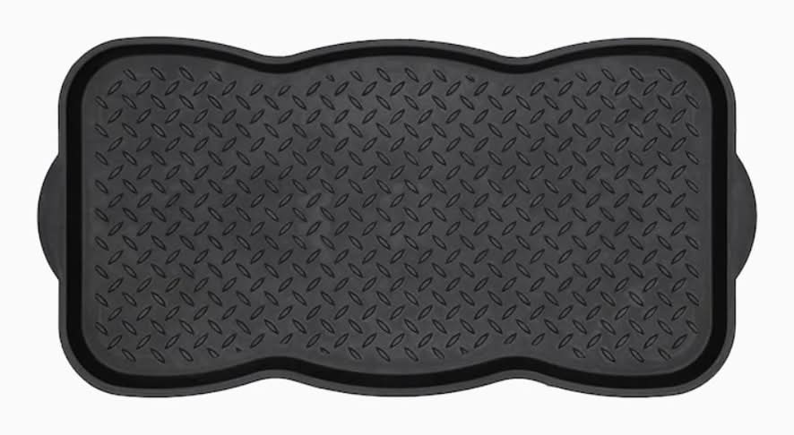 Project Source 19-in x 39-in Black Indoor or outdoor Boot Tray Mat