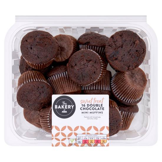 ASDA Baker's Selection Mini Double Chocolate Muffins 16pk