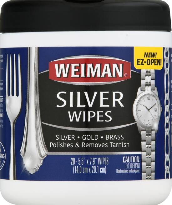 Weiman Silver Wipes Polishes & Removes Tarnish (20 wipes), Delivery Near  You