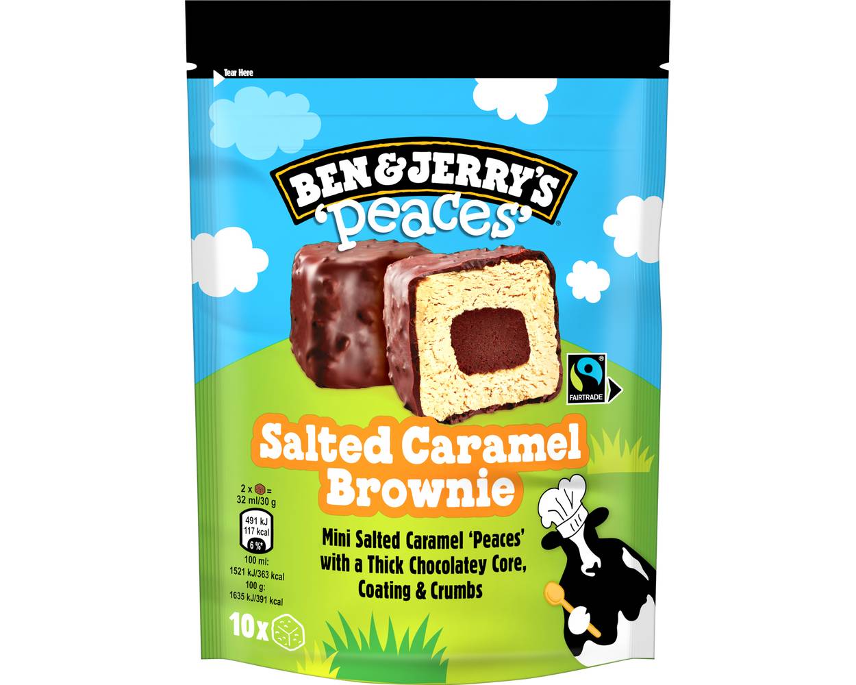 BEN&JERRY'S SALTED CARAMEL BROWNIE PEACE