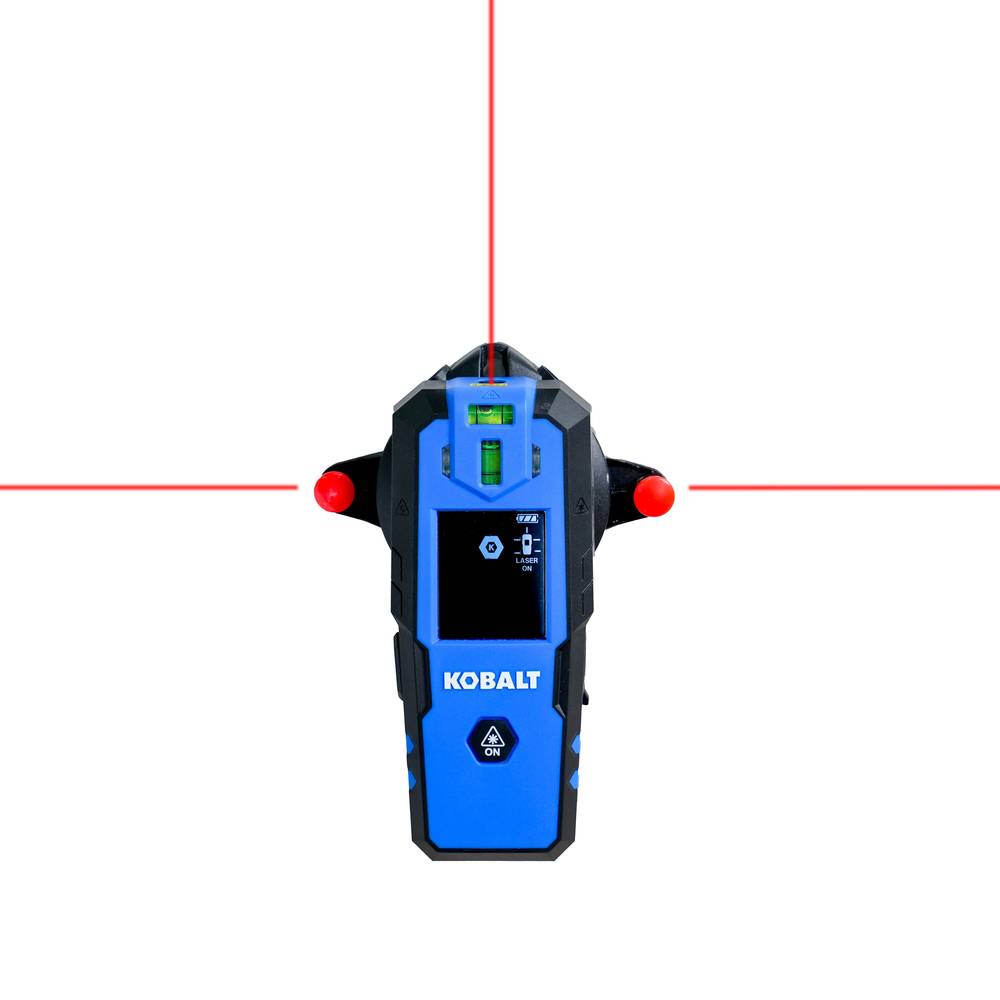 Kobalt 30-ft Red Line Generator Laser Level Rechargeable 2-in-1 with Stud Finder | 54558