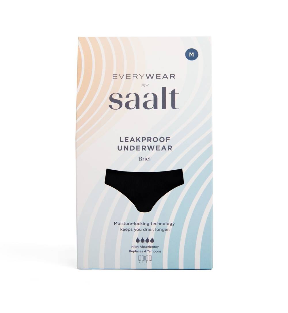 Saalt EveryWEAR Heavy Asorbency Brief Leak Proof Period Underwear, Medium