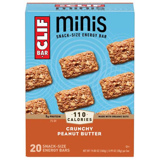 Clif Crunchy Peanut Butter Minis Energy Bar (20 x 1 oz)