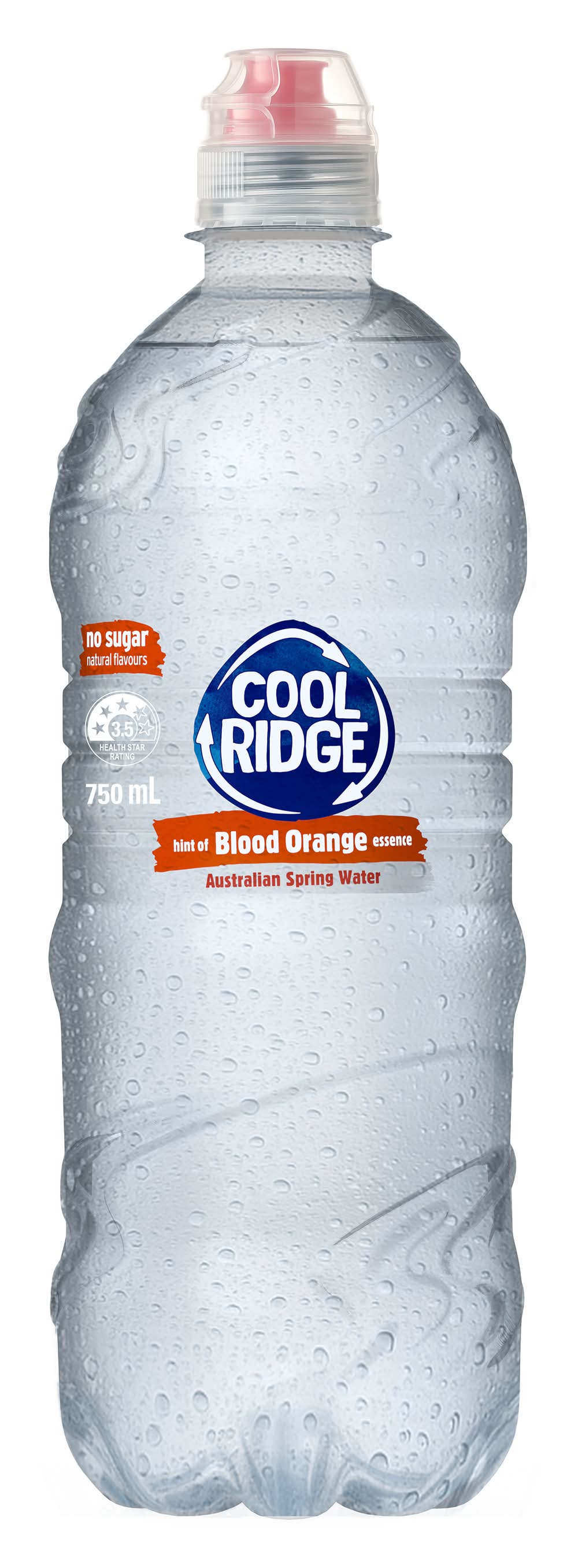 Cool Ridge No Sugar Australian Spring Water, Blood Orange (750mL)
