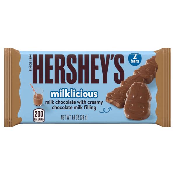 Hershey's Milklicious Milk Chocolate with Creamy Chocolate Milk Filling 1.4oz