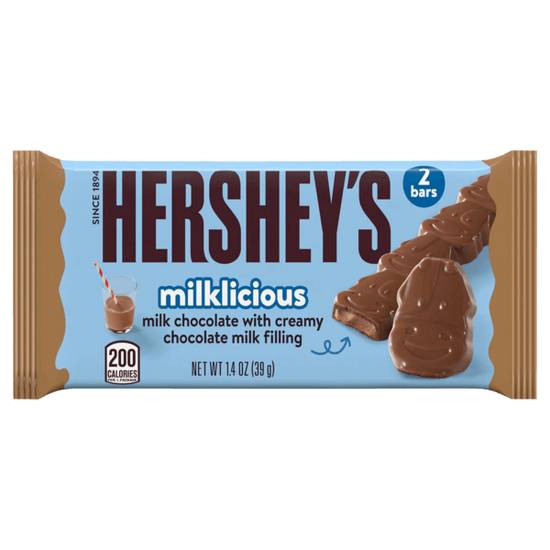 Hershey Milklicious Milk Chocolate with Creamy Chocolate Milk Filling 1.4oz
