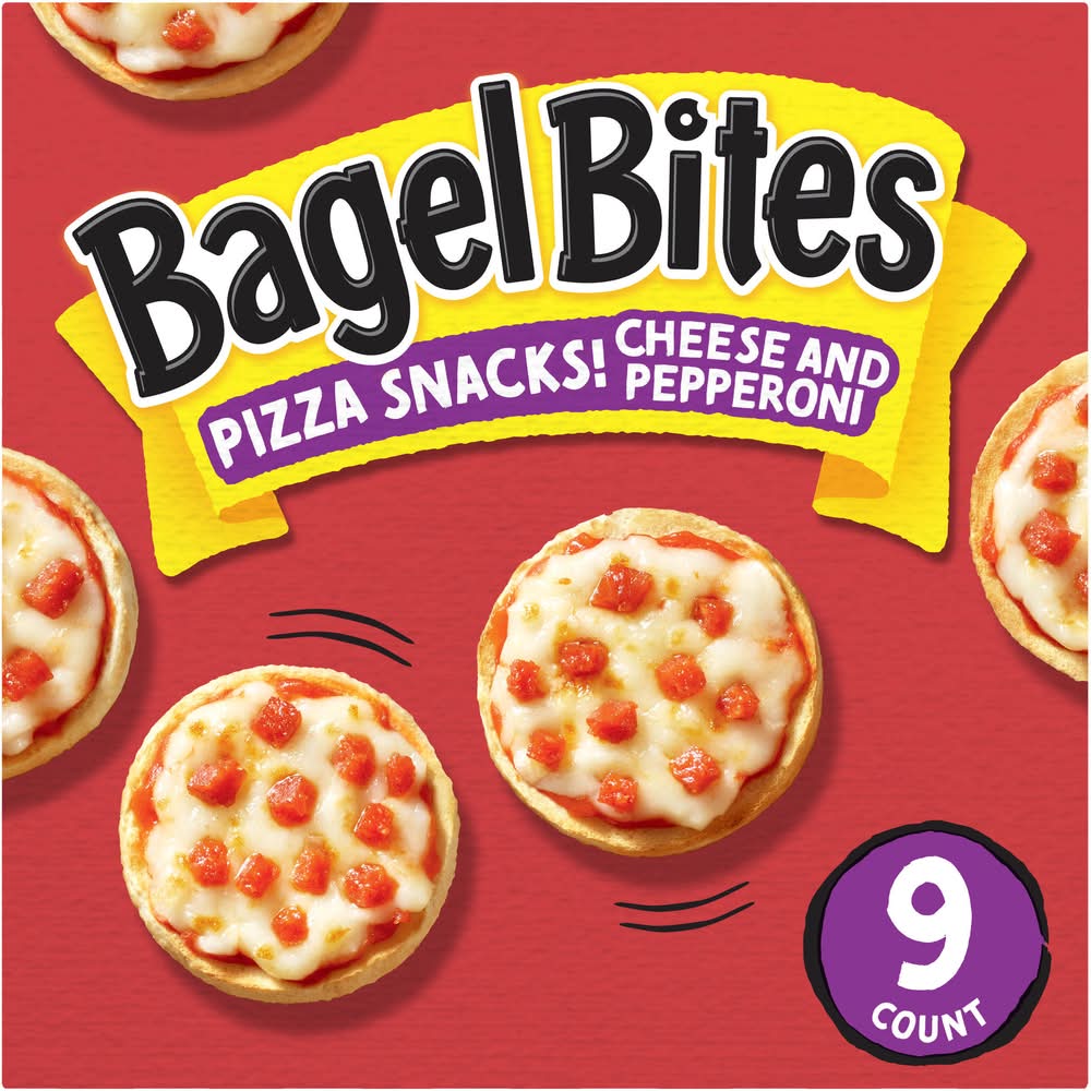 Bagel Bites Mini Pizza Snacks, Cheese and Pepperoni (7 oz, 9 ct)