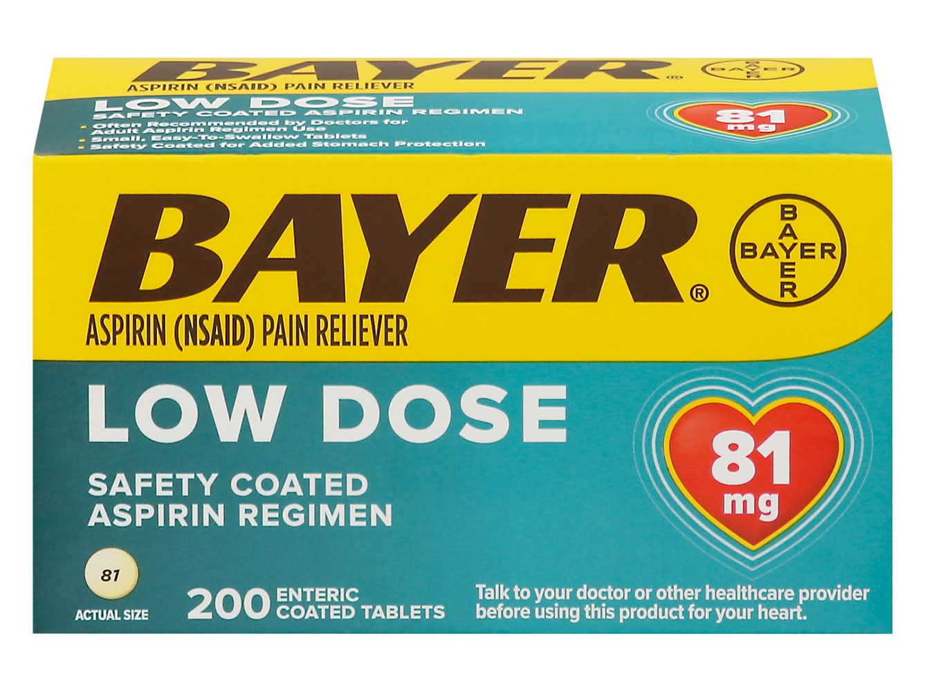 Bayer Pain Reliever Low Dose Aspirin (3.2 oz)