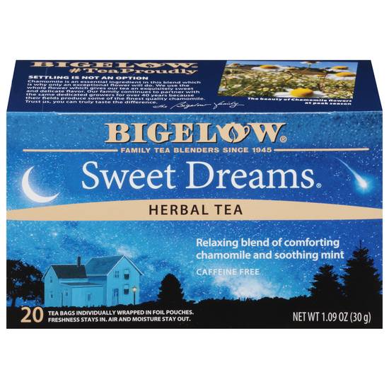 Bigelow Sweet Dreams Caffeine Free Herbal Tea (20 ct, 1.09 oz)