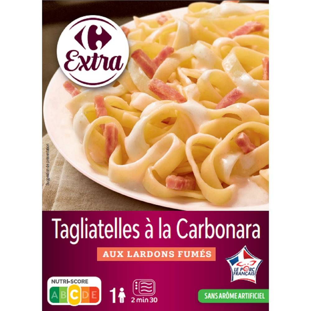 Carrefour - Plat cuisiné tagliatelles à la carbonara (300g)