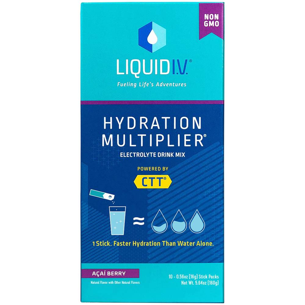 Hydration Multiplier Electrolyte Drink Mix - Acai Berry (10 On The Go Packets)