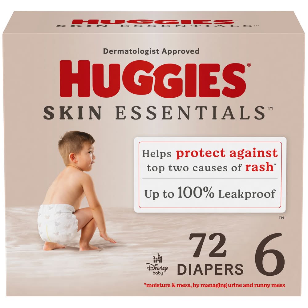Huggies Skin Essentials Baby Diapers, Stage 6 (72 ct)
