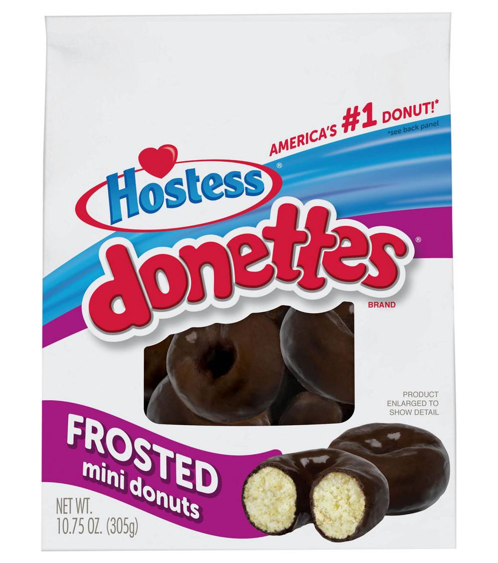 Hostess Donettes Donuts, Frosted, Mini