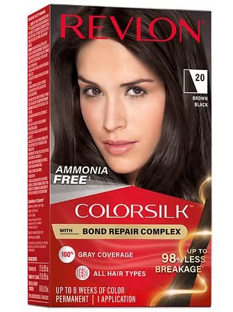 Revlon Colorsilk Beautiful Permanent Hair Color, Brown Black 20 (8 oz)