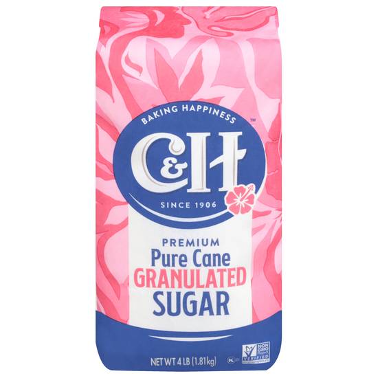 C&H Pure Cane Granulated White Sugar (4 lbs)