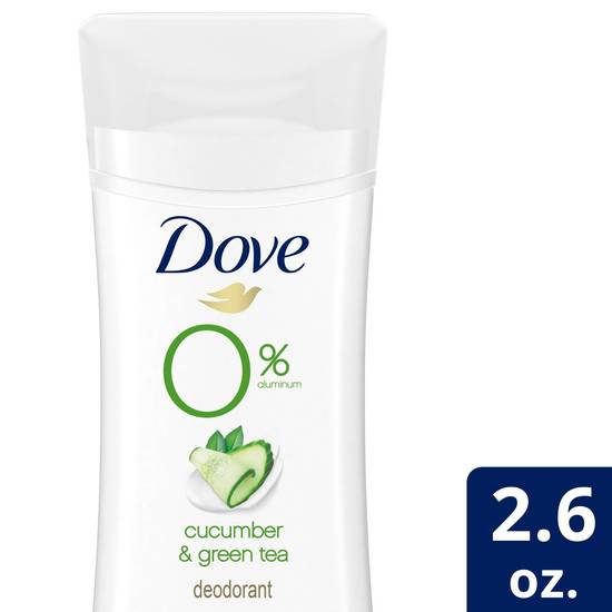 Dove 0% Aluminum Cucumber & Green Tea Deodorant, 2.6 oz