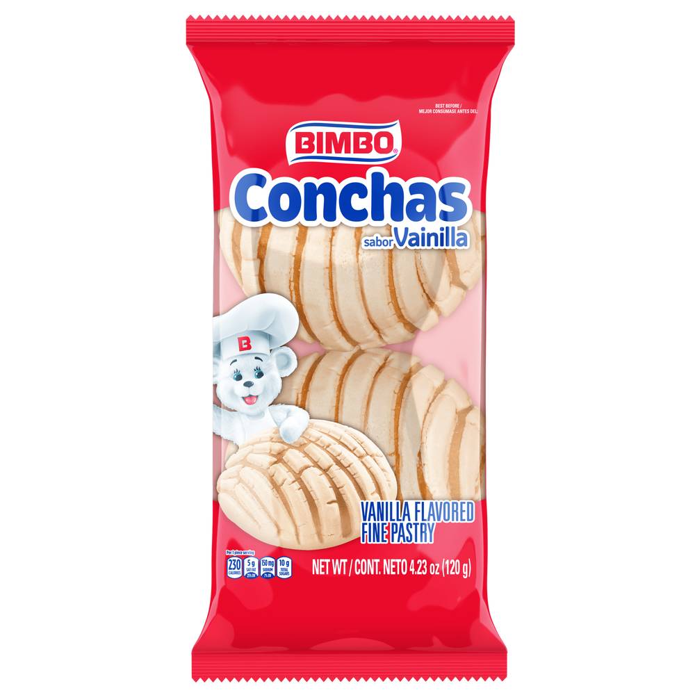 Bimbo Conchas Vanilla Flavored Fine Pastry