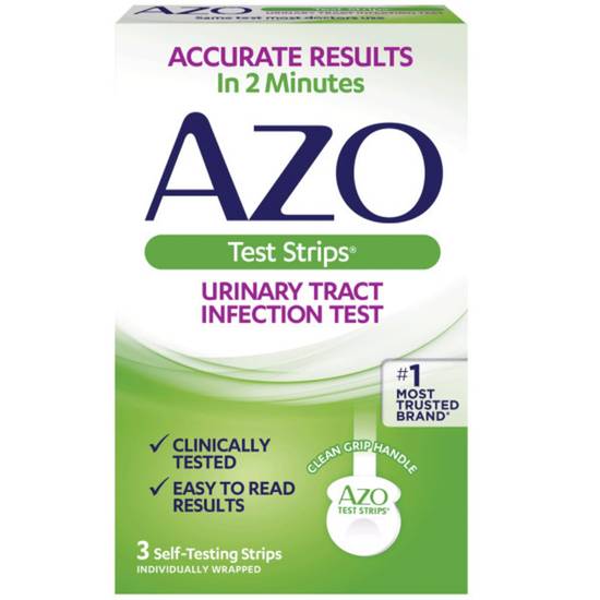 AZO Urinary Tract Infection (UTI) Test Strips, Clinically Tested, 3ct