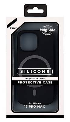 FLNT Silicone MagSafe Snap-On Protective Case for iPhone 15/14/13 Compatible, Black  (IC8062M-15X-BKA)