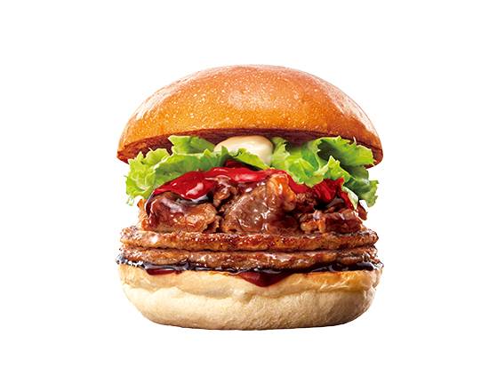 【単品】ダブルパティ旨辛牛すき焼きバーガー Double Patty Spicy Beef Sukiyaki Burger