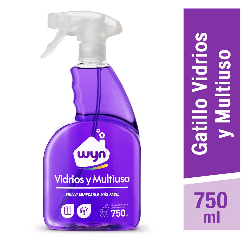 Wyn limpia vidrios / multiuso (spray 750 ml)