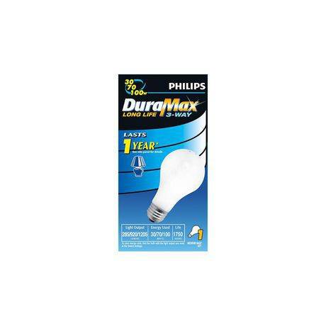 Philips Dura Max Long Life 3-way Light Bulb