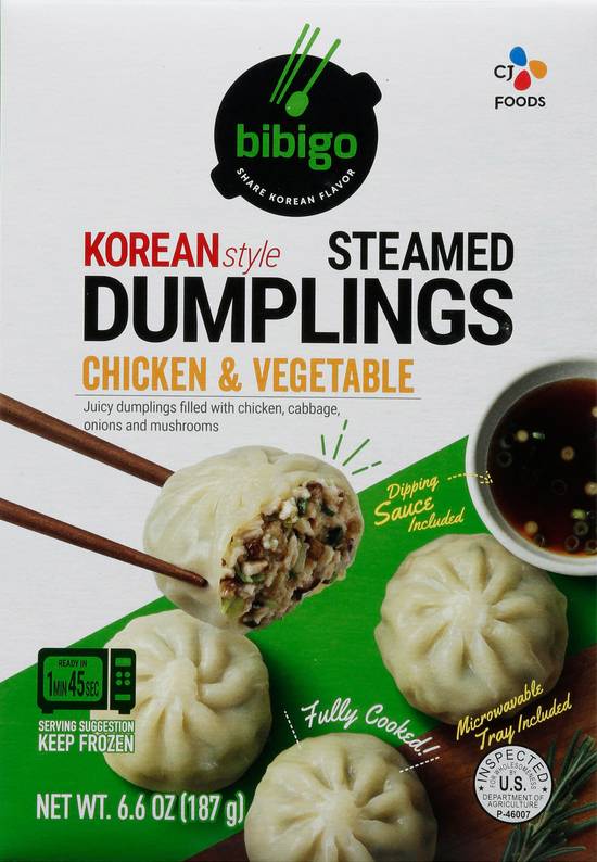 Bibigo Chicken & Vegetable Korean Style Steamed Dumplings
