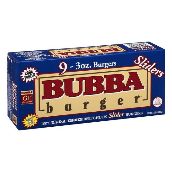 Bubba Burger Beef Sliders Burgers (9 ct)