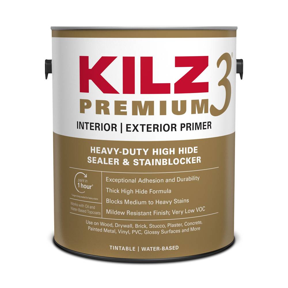 KILZ 3 Premium Interior/Exterior Multi-purpose Water-based Wall and Ceiling Primer (1-Gallon) | 13041