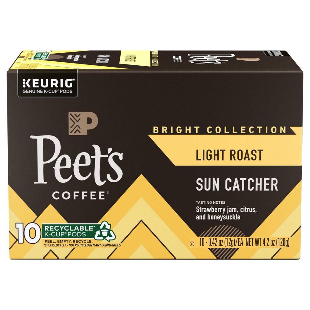 Peet's Coffee Sun Catcher Light Roast K-Cup Coffee Pods, Assorted (3.3 oz, 10 ct)