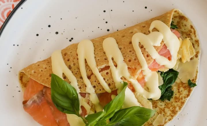 Breakfast Crepe with Smoked Salmon