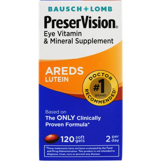 PreserVision Eye Vitamin & Mineral Supplement AREDS Lutein, 120CT